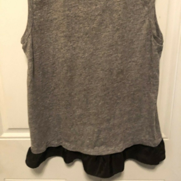 J. Crew‎ Sleeveless Top Black Gray Small Ruffled - Picture 6 of 8